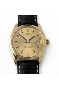 Pre Owned 1966 18K Gold Rolex DateJust 34mm Ref.1500 Automatic Watch